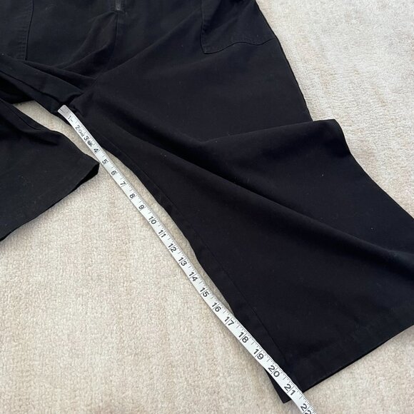 Lucy & Yak Ragan Black Cotton Wide Leg Short Sleeve Crop Jumpsuit 18 - Picture 7 of 11